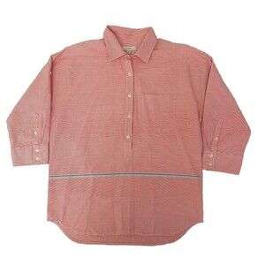 J. Crew Womens Button Down Half Sleeve Size S Pink White Striped 100% Cotton